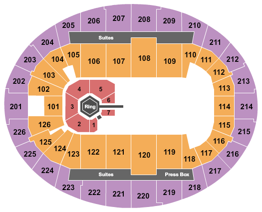 Seatmap for snhu arena
