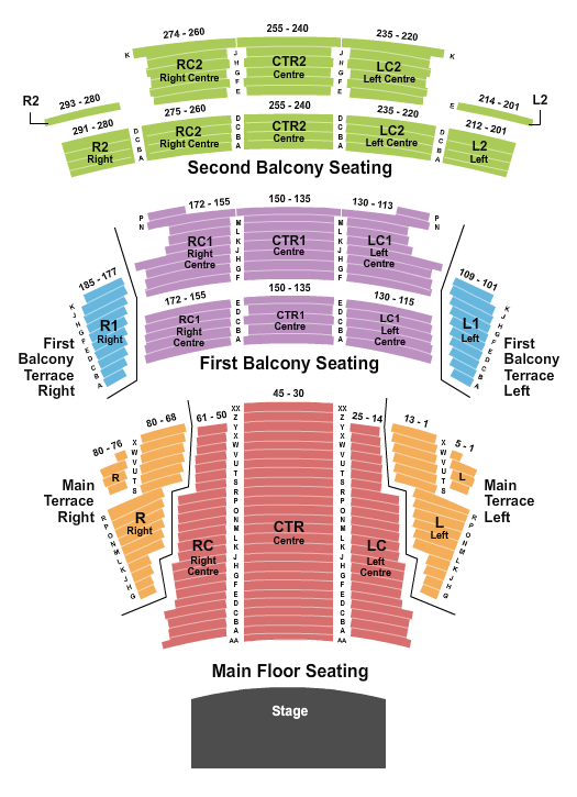 Southern Alberta Jubilee Auditorium seating-chart