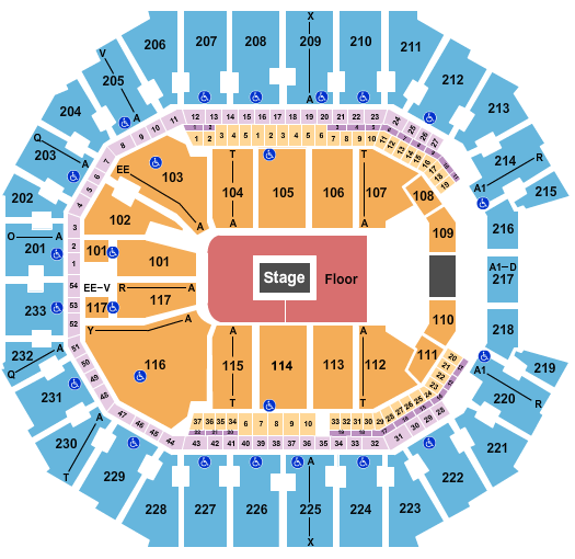 Spectrum Center seating-chart