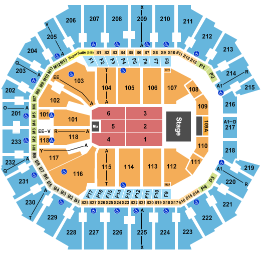 Spectrum Center seating-chart