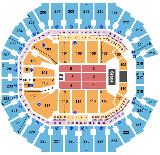 Spectrum Center seating-chart
