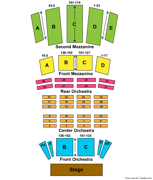 Saint George Theater Seating Chart