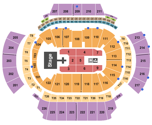 The Struts State Farm Arena - GA seating chart