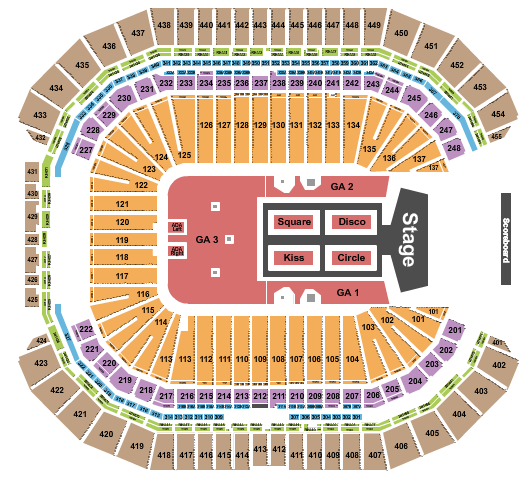 Tinashe State Farm Stadium seating chart