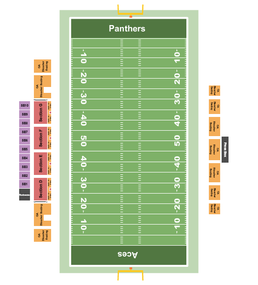 Seatmap for steele stadium