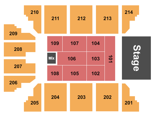 Stride Bank Center seating-chart