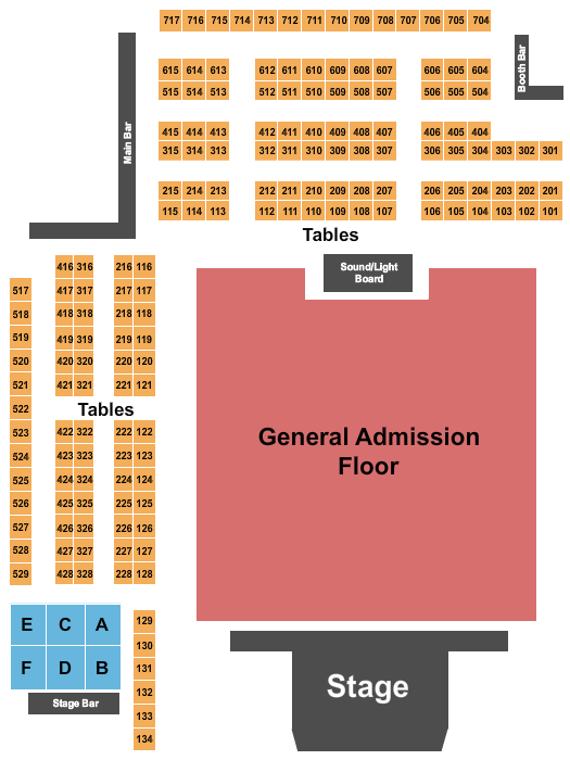 Surf Ballroom seating-chart