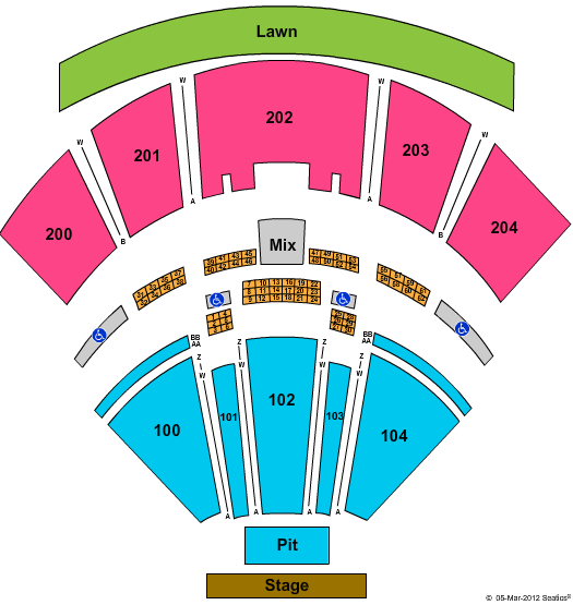 Dave Matthews Band Tickets 2012-06-26 Camden, NJ, Susquehanna Bank Center (Formerly Tweeter Center)