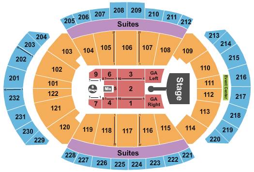 Greta Van Fleet T-Mobile Center seating chart