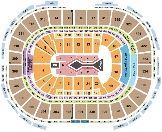 Seatmap for td garden