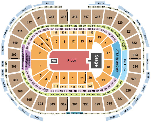 Seatmap for td garden