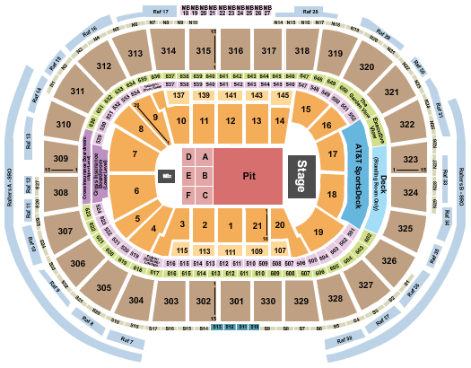 The Strokes TD Garden seating chart