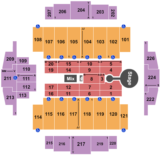Tacoma Dome Seating Chart Michael Buble