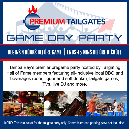 Image of Premium Tailgates Game Day Party: Tampa Bay Buccaneers vs. New York Giants~ Premium Tailgates Game Day Party ~ Tampa ~ Premium Tailgate Lot - Tampa ~ 11/22/2021 04:15