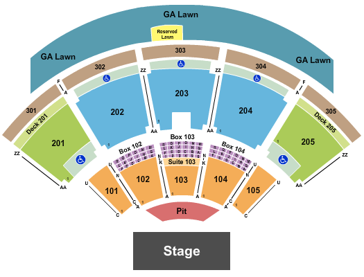Three Days Grace Talking Stick Resort Amphitheatre seating chart
