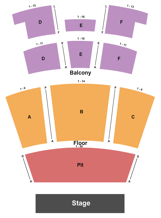 Seatmap for templelive - fort smith