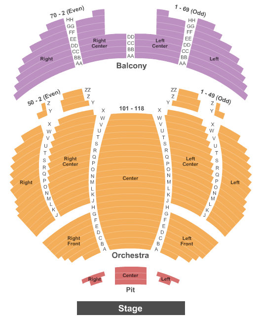 Brady Theater Seating Chart