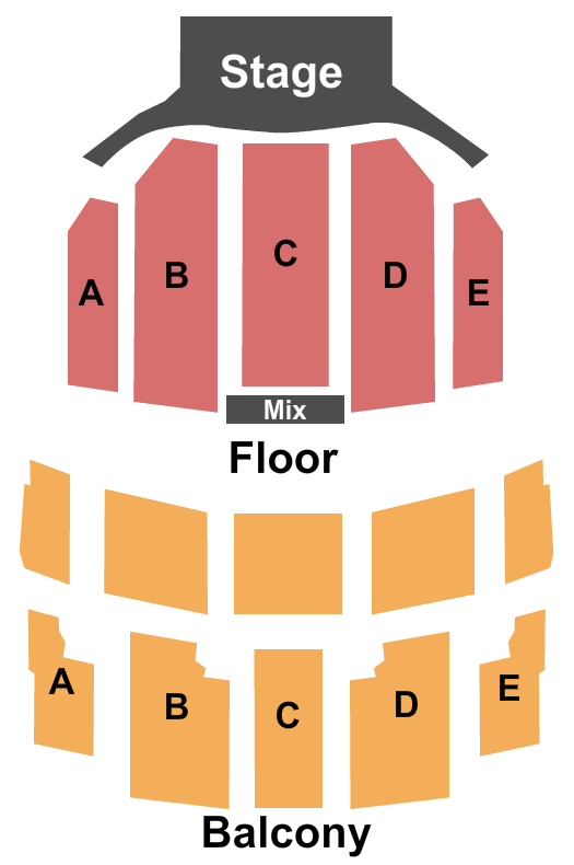 Seatmap for texas hall