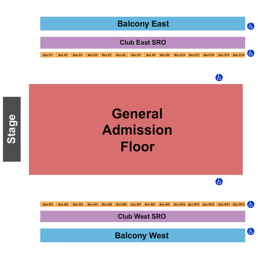 Seatmap for the armory - minneapolis