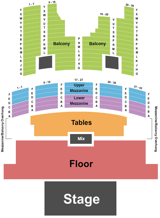 Seatmap for the aztec theatre