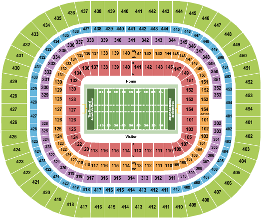 Seatmap for the dome at america's center