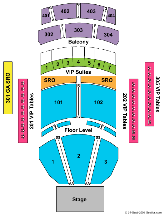Hard Rock Hotel Concert Seating Chart