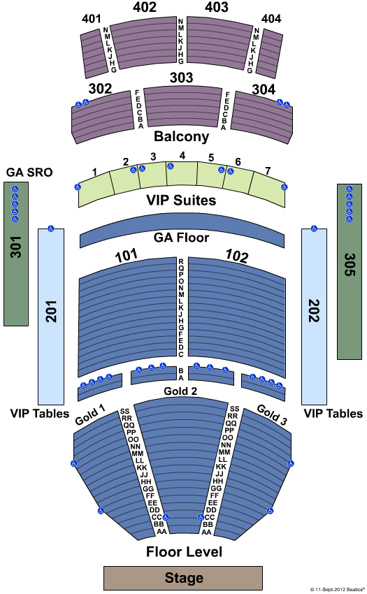 Hard Rock Las Vegas Concert Seating Chart