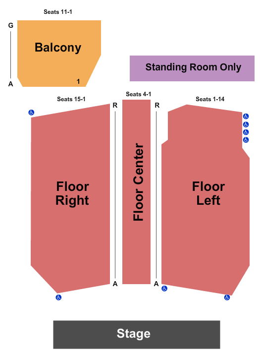 Seatmap for the kent stage