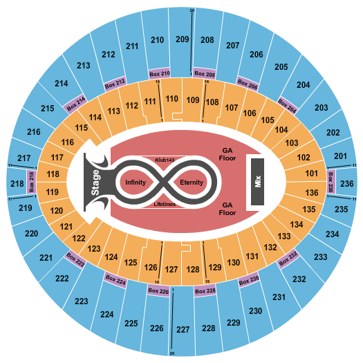 The Kia Forum seating-chart