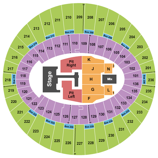 The Kia Forum seating-chart