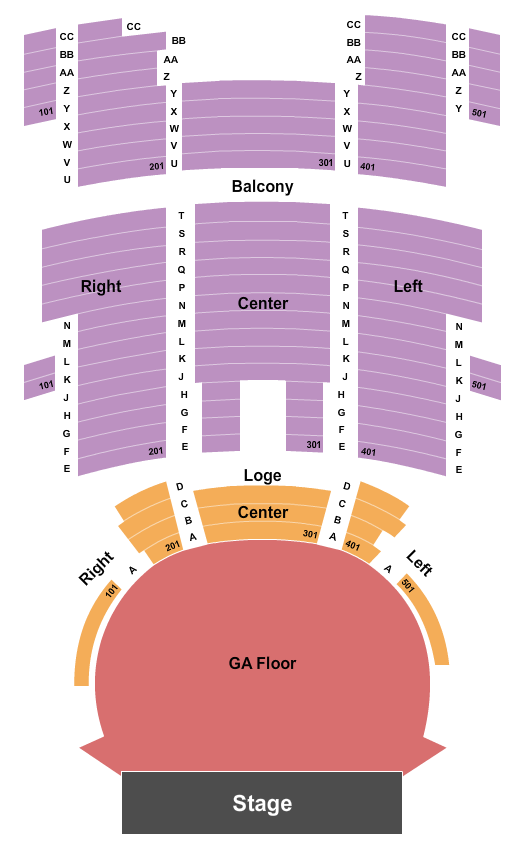 Seatmap for the palace theatre - st. paul