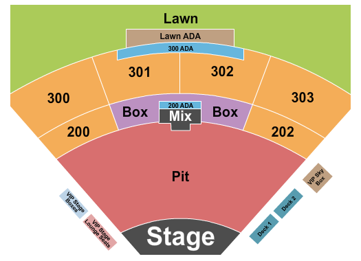 The Pavilion at Toyota Music Factory seating-chart