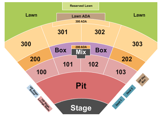 The Pavilion at Toyota Music Factory seating-chart