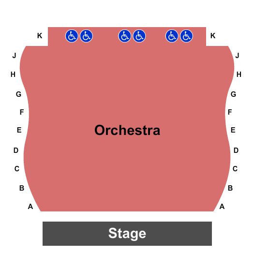 Seatmap for the singleton theatre at dcpa