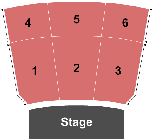 Seatmap for the theater at mount jordan - ut
