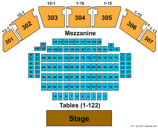 Horseshoe Tunica Bluesville Seating Chart