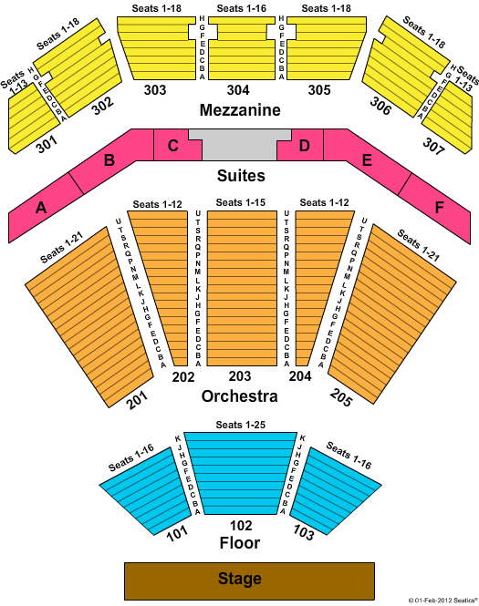 Horseshoe Venue Seating Chart