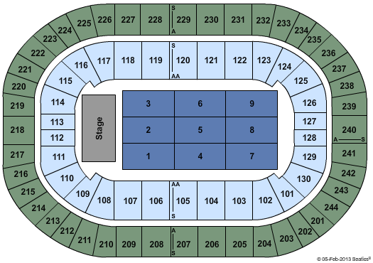 Detailed Seating Chart Times Union Center Albany Ny