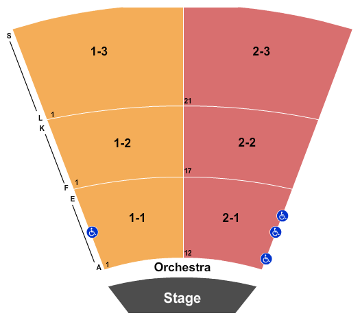 Seatmap for terry theater at jacksonville center for the performing arts