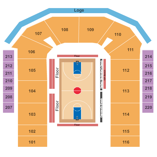 Seatmap for town toyota center