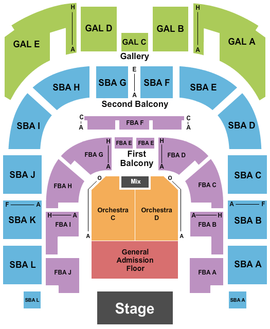 Township Auditorium seating-chart