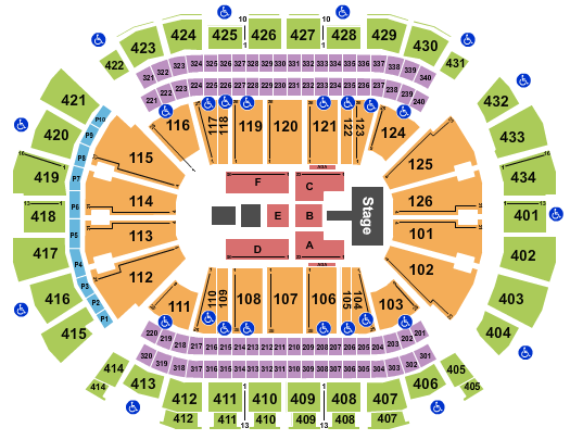 The Struts Toyota Center - TX seating chart