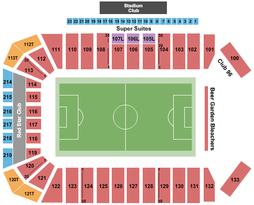 Seatmap for toyota stadium - frisco