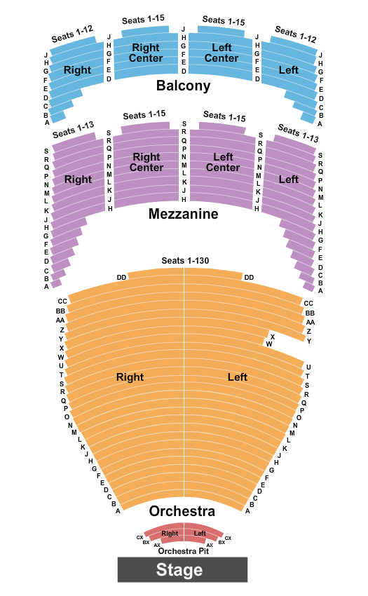 Chapman Music Hall at Tulsa Performing Arts Center seating-chart