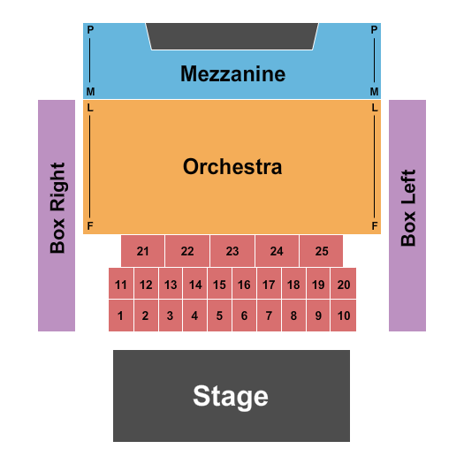 The Belle of Broadway Turner Theater seating chart