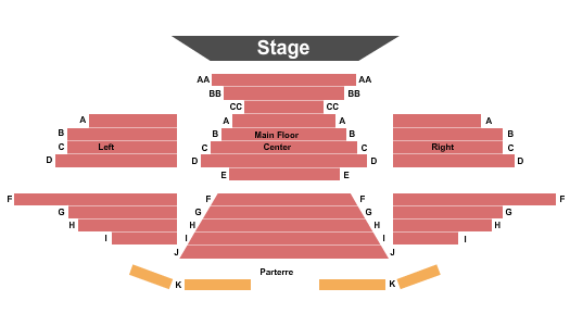 Seating Chart for Dial M For Murder - The Play, 