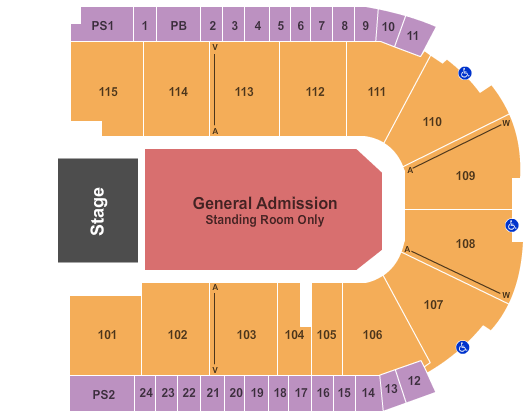 Grossinger Motors Arena Seating Chart