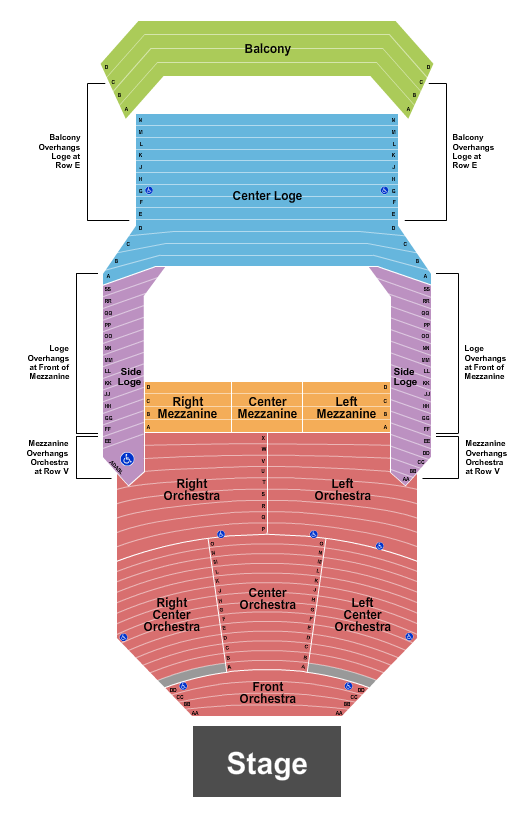 Seatmap for uihlein hall at marcus center for the performing arts