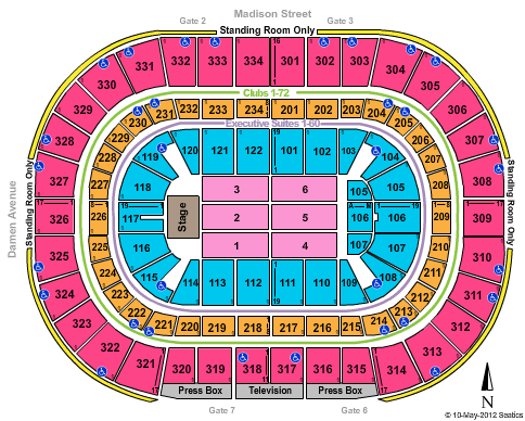 Pink United Center Seating Chart