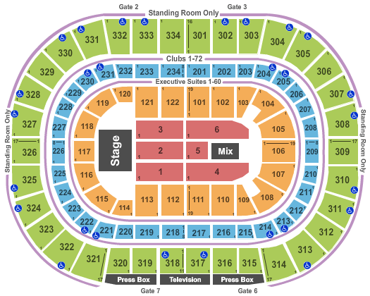 United Center Concert Seating Chart View